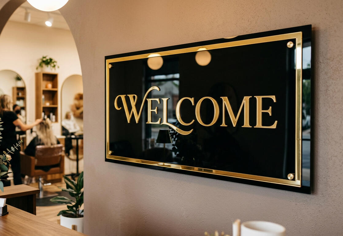 Acrylic wall sign
